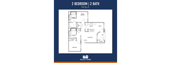 two bedroom floorplan-family